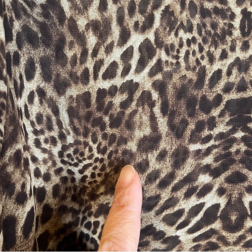The Kooples Leopard Print Button Up Top Size XXS Semi Sheer Blouse Mobwives - Picture 8 of 13